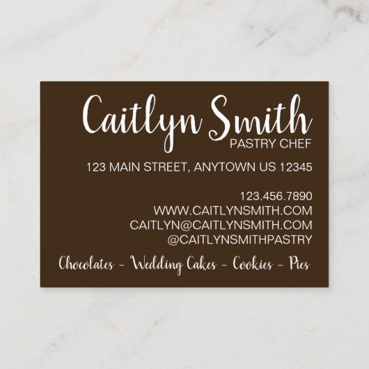 ビスコティコーヒーショップベーカリーパティシシェフフードカフェ 名刺 (裏面)