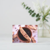 ビスコティコーヒーショップベーカリーパティシシェフフードカフェ 名刺 (スタンド正面)