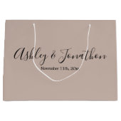 ビスコティパーソナライズされたズ結婚ラージ抱き枕 ラージペーパーバッグ (正面)