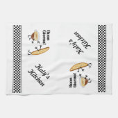 ビスコティ&コーヒー – ブオンジョルノ！ キッチンタオル (横)