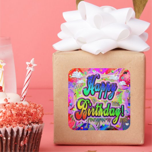 ビスタエクスプレス ハッピーバースデー ステッカー (パーティー)