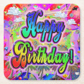 ビスタエクスプレス バースデー ペーパーコースター (正面)