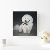 ビスチョンフリースウォールクロック スクエア壁時計 (ホーム)