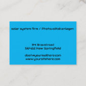 ビスティンカルテ太陽のフォトボルタイクブルースカイ1 名刺 (裏面)