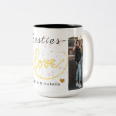 ビスティーズ愛コーヒーマグ – かわいい最高の友達ギフト ツートーンマグカップ (正面右)