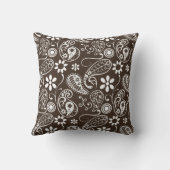 ビストルブラウンペイズリー クッション (裏面)