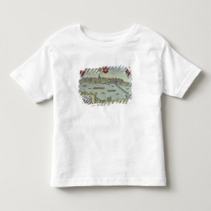 ビストル川のそばのワルシャワの街の景色 トドラーTシャツ