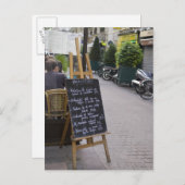 ビストロのメニュー板 ポストカード (正面/裏面)