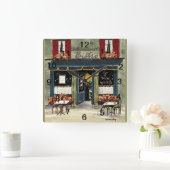 ビストロの柱時計 スクエア壁時計 (ホーム)