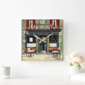 ビストロの柱時計 スクエア壁時計 (ホーム)