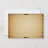 ビストロの結婚式のrsvp 出欠カード (裏面)