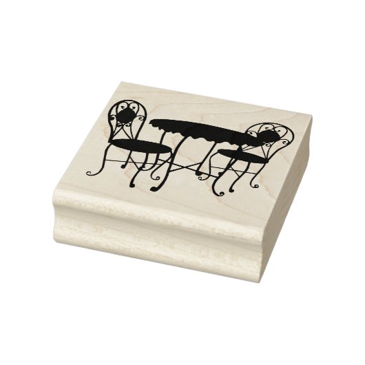 ビストロパティオ家具シルエットオリジナルアート ラバースタンプ (スタンプ)