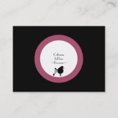 ビストロプードルイン白黒&ピンク 名刺 (裏面)