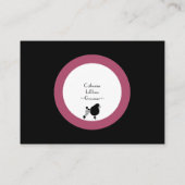 ビストロプードルイン白黒&ピンク 名刺 (裏面)