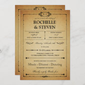 ビストロ結婚式招待状 招待状 (正面/裏面)