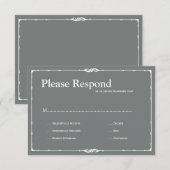 ビストロ·ウェディングのrsvp 出欠カード (正面/裏面)