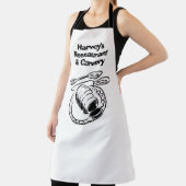 ビストロ、レストラン、カフェ、またはキャリービジネス。アドル エプロン (インサイチュ)