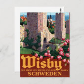 ビスビービンテージ旅行ポスターが復活 ポストカード (正面/裏面)