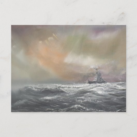 ビスマルクはPrinzにEugen 0959hrs 5月24日信号を送ります ポストカード (正面)