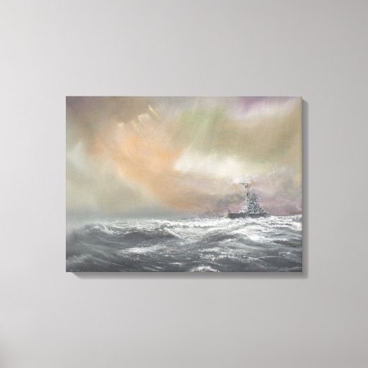 ビスマルク信号プリンツユーゲン0959時間5月24日 キャンバスプリント (正面)