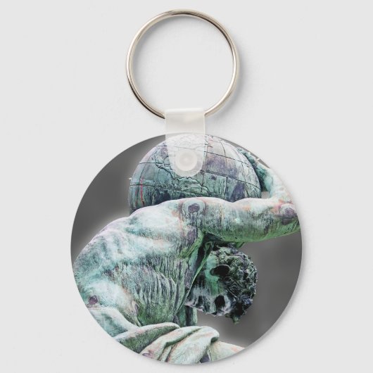 ビスマルク像、ベルリン、ギリシャ神アトラス、グレーバック キーホルダー (正面)