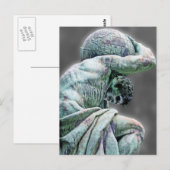 ビスマルク像、ベルリン、ギリシャ神アトラス、グレーバック ポストカード (正面/裏面)