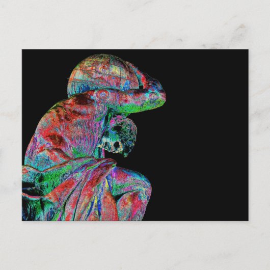 ビスマルク像、ベルリン、ギリシャ神アトラス、色付き ポストカード (正面)