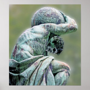 ビスマルク彫像、ベルリンのギリシャの神の地図書、緑のBa ポスター