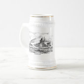 ビスマルク戦艦 シュタイン ビールジョッキ (正面左)