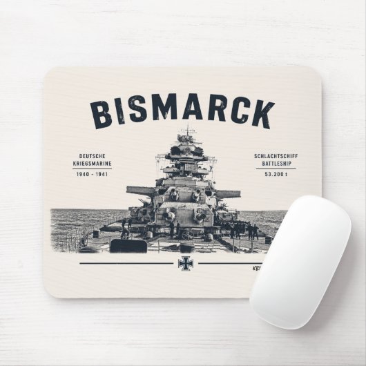 ビスマルク戦艦 マウスパッド (マウス)
