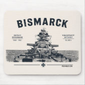 ビスマルク戦艦 マウスパッド (正面)
