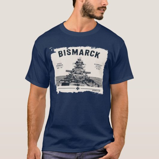 ビスマルク戦艦Tシャツ Tシャツ (正面)