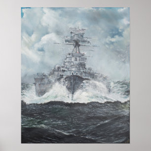 ビスマルク23rdMay 1941年。2014年のためのフードの頭部 ポスター