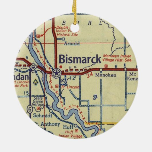 ビスマークNDヴィンテージマップ セラミックオーナメント (裏面)
