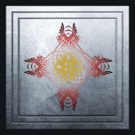 ビスミラのモザイク語を含むイスラムのポスター フォトプリント          <br><div class="desc">ビスミラエレガントモザイク語と黒から金ゴールドへの色のグラデーションを持つイスラムのポスター</div>