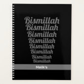 ビスミラタイポグラフィグレーオンブラックモノグラム プランナー手帳 (正面)