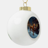 ビズスラクリスマスフェスティバルシーズン セラミックボールオーナメント (左)