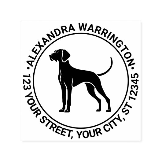 ビズスラドッグスタンディングシルネーム差出人住所 セルフインキングスタンプ (デザイン)