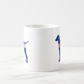 ビズスラドッグブリードシルエットコロラド州旗 コーヒーマグカップ (中央)