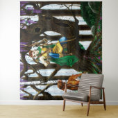 ビズスラドッグ小妖精や小人フォレスト タペストリー (インサイチュ)