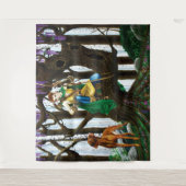 ビズスラドッグ小妖精や小人フォレスト タペストリー (正面)