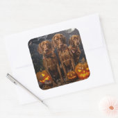 ビズスラハロウィン不気味 スクエアシール (封筒)