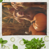 ビズスラパピーオータムデライトカボチャ キッチンタオル (折り畳み)