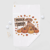 ビズスラパンプキンパッチ愛犬家感謝祭ハロ ゴルフタオル (インサイチュ)