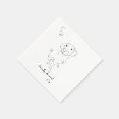 ビズスララインスケッチ結婚ズカクテルナプキンス スタンダードカクテルナプキン (角)