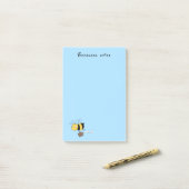 ビズネス蜂、疲れたストレスのミツバチ保持用ブリーフケース ポストイット (デスク上)