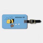 ビズネス蜂、疲れたストレスのミツバチ保持用ブリーフケース ラゲッジタグ (正面横)