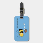 ビズネス蜂、疲れたストレスのミツバチ保持用ブリーフケース ラゲッジタグ (正面縦)