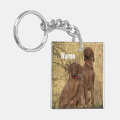 ビズパーソナライズされたラハウンドドッグ キーホルダー (正面左)