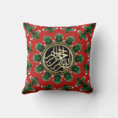 ビズミラ恵みレッドグリーンブラックジオマンダラ クッション (裏面)